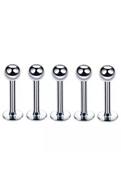 Jaida Moda Cerrahi Çelik Tragus Helix 8 Mm Piercing 5 Adet