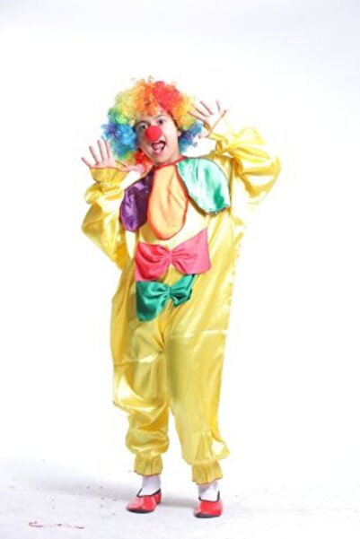Nacar Unisex Çocuk Sarı Palyaço Kostüm