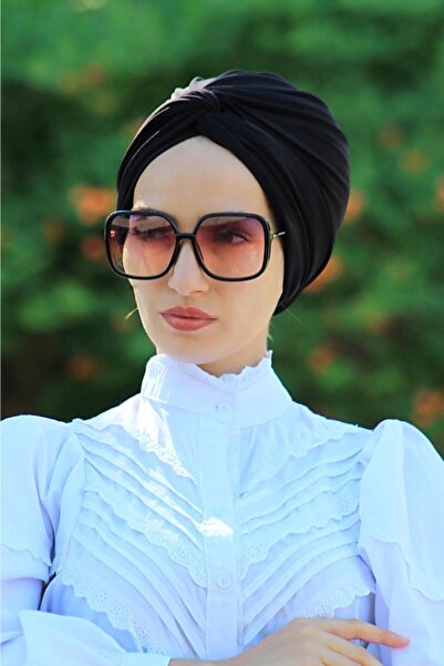 Genel Markalar Sevgililer Günü Dolama Bone Modeli Hazır Siyah Renk (kadın Tesettür Giyim)