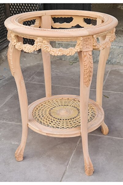 EL YAPIMI Oymalı Yan Sehpa