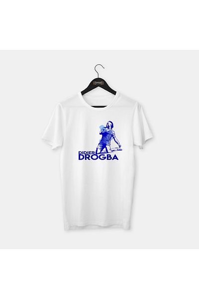 OFFSIDE CLOTHES Didier Drogba (chelsea) - Σειρά Legends Special Drawing Design, χτενισμένο βαμβακερό μπλουζάκι