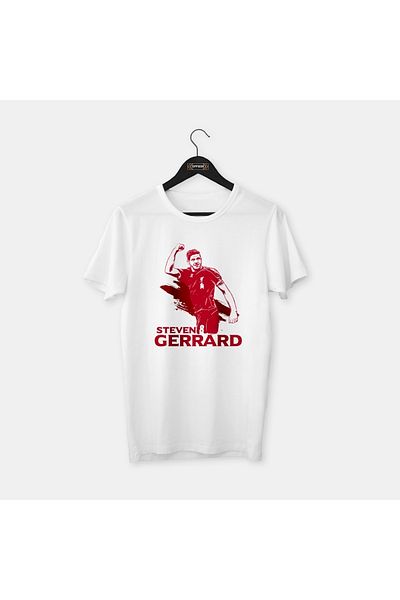 OFFSIDE CLOTHES Steven Gerrard - Σειρά Special Drawing Design Legends, χτενισμένο βαμβακερό μπλουζάκι