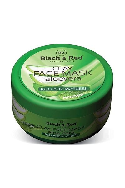Black Red Clay Facial Cleansing Mask with Aloea Vera 400 G