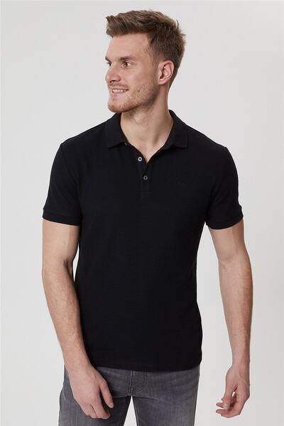 Lee Cooper Men's Tylen Polo Neck T-Shirt Black 212 LCM 242024