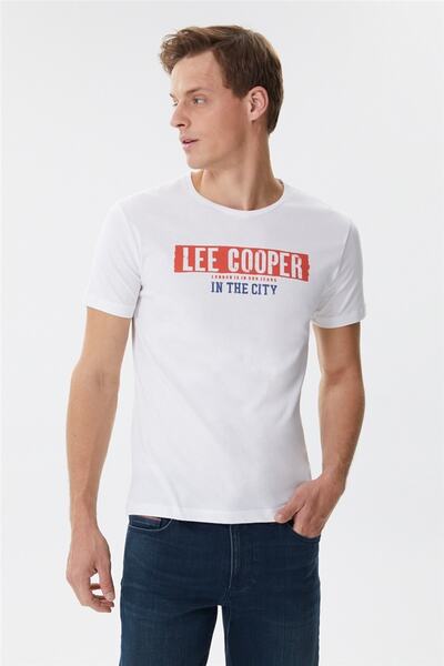Lee Cooper Πραγματικό ανδρικό μπλουζάκι με λαιμόκοψη