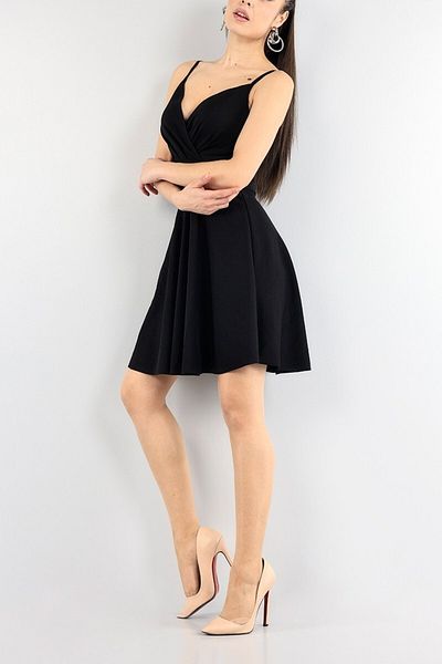 Secret Passion Lingerie Μίνι ελαστικό κρεπ φόρεμα με διπλό στήθος - κρεμαστή φούστα 581746   670