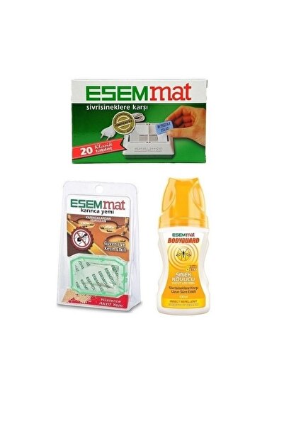 Esemmat Sivrisinek Kovucu Tablet + Karınca Yemi + Bodyguard Losyon 100 Ml