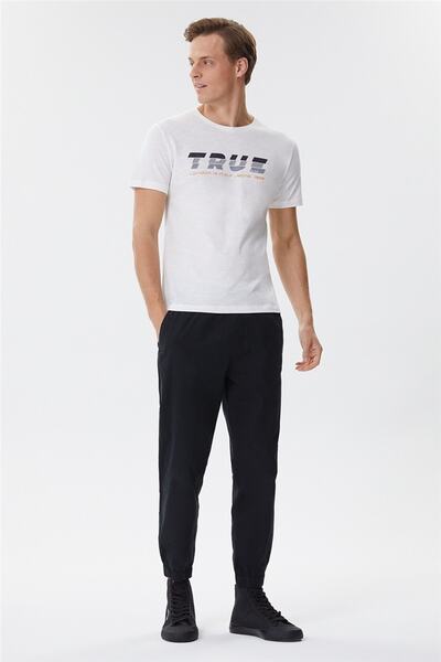 Lee Cooper Ανδρικό μπλουζάκι Elvis O λαιμόκοψη σε λευκό χρώμα