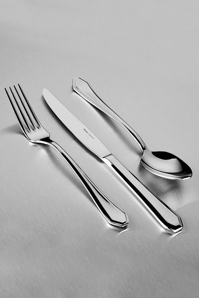 Hisar Riva 18 Piece Steel Fork Spoon Knife Set
