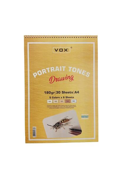 Genel Markalar Portrait Tones Drawing A4 Üstten Spiralli Çok Amaçlı Çizim Def...