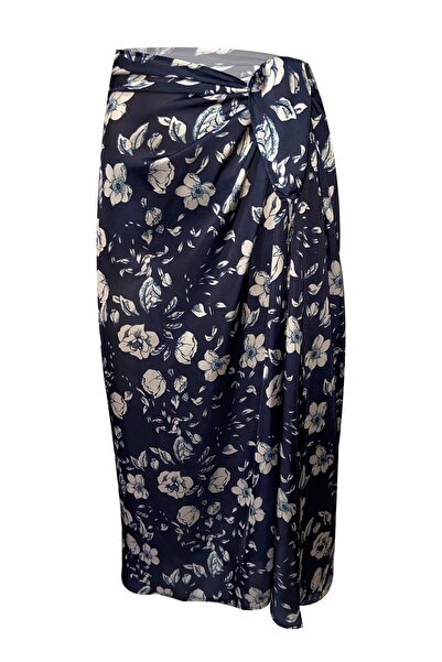 Bolder Авасатін Синій квітковий візерунок Сатен Парео