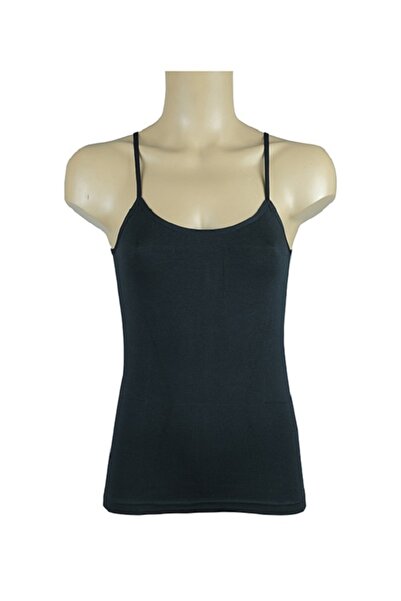 Ceylanoğlu 3-х чорних атласних майки на бретельках