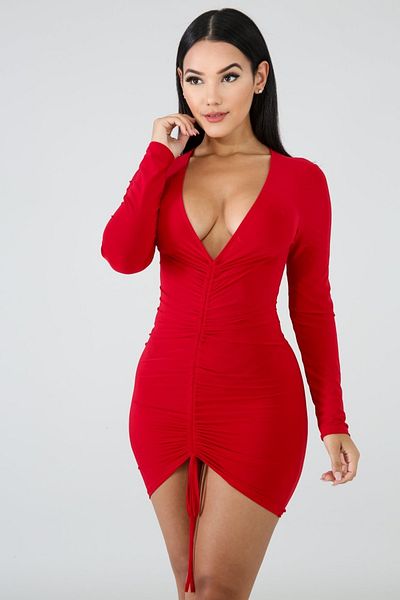 Secret Passion Lingerie Red Sandy Color Chest Cutout Lace Detail Mini Size New Season Dress 473