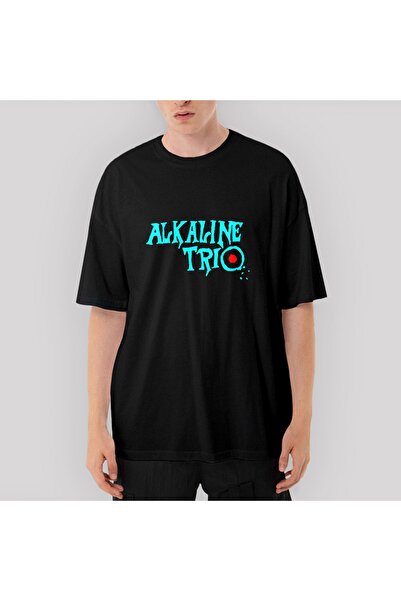 Z zepplin Tricou negru supradimensionat Alkaline Trio