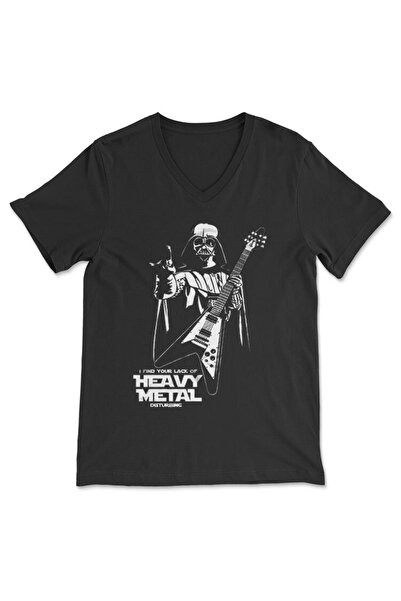 Adrift Star Wars Siyah V Yaka Tişört Unisex T-shirt