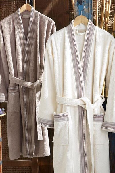 Dantela Vita Σετ μπουρνούζι Harmony Cream-τούβλο 100% Cotton Dowry