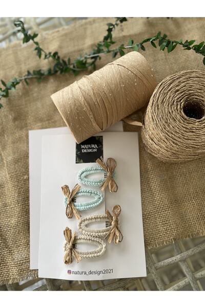 NATURA DESİGN Set de 4 catarame cu cataramă din plasă