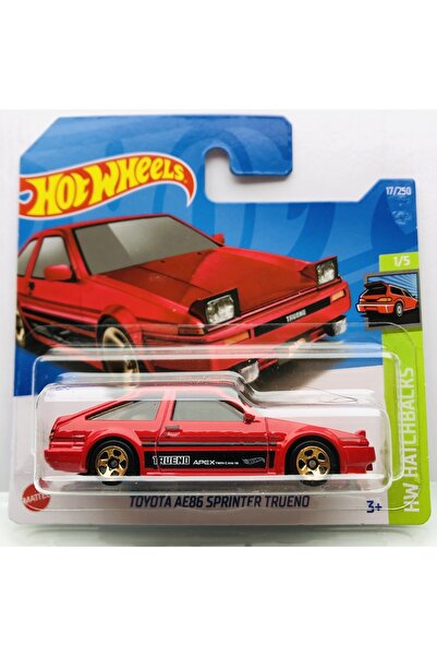 HOT WHEELS Toyota Ae86 Sprinter Trueno Red 1:64 Ölçek Hotwheels Marka 1/5