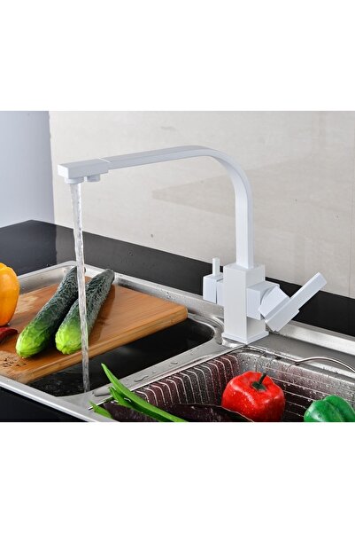 OEM Kitchen Sink Faucet Dual Flow Water Purification Outlet New Design White Imported