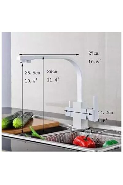OEM Kitchen Sink Faucet Dual Flow Water Purification Outlet New Design White Imported