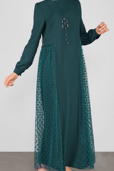 N.Y.YILDIZ Star Skirt Tulle Detailed Loose Cut Comfortable Dress