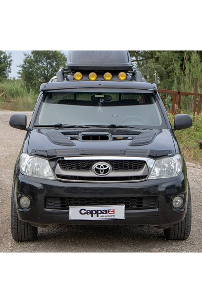 Cappafe Toyota Hilux Windshield Sunshade Visor Acrylic Visor Hat Terek (ABS) Piano Black 2006-2012