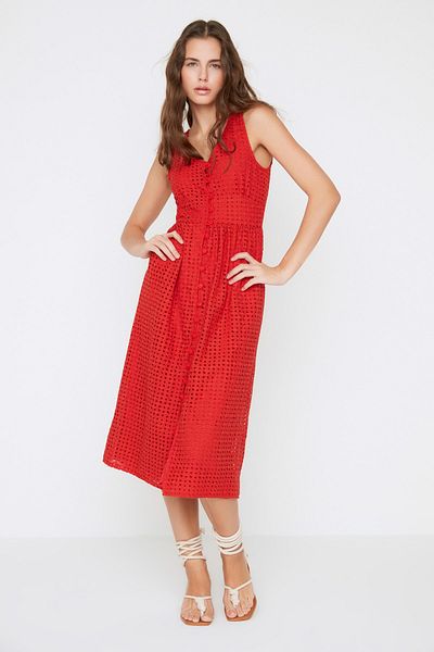 Trendyol Collection Kleid - Rot - Blusenkleid