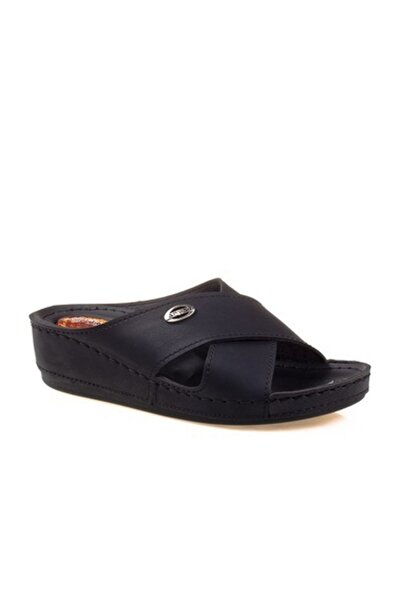 ARYAN 09-063 Siyah Topuk Jelli Ortopedik Taban Bayan Terlik