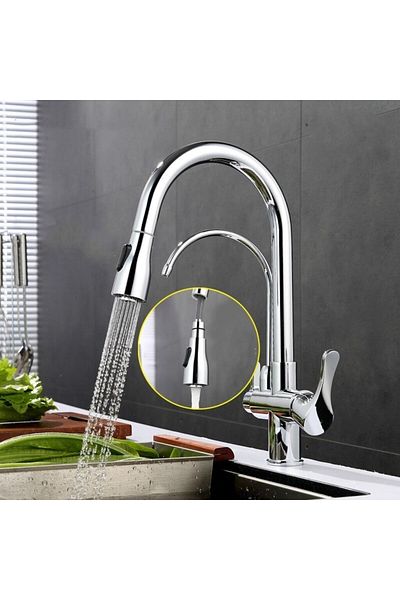 OEM Kitchen Sink Faucet with Dual Flow Water Purification Outlet New Design Chrome Color