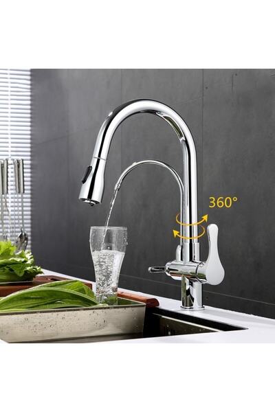OEM Kitchen Sink Faucet with Dual Flow Water Purification Outlet New Design Chrome Color