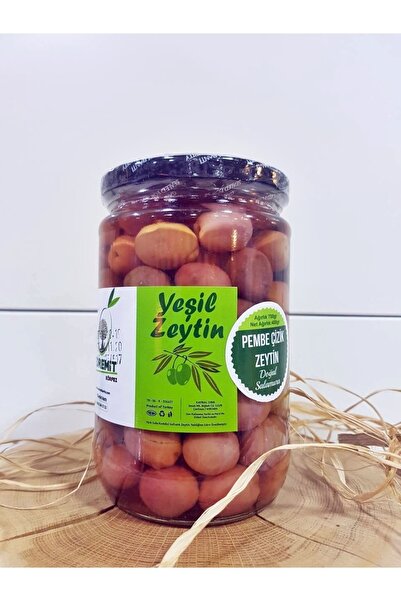 Edremit Körfez Pembe Çizik Yesıl Zeytın 700gr Net 400gr