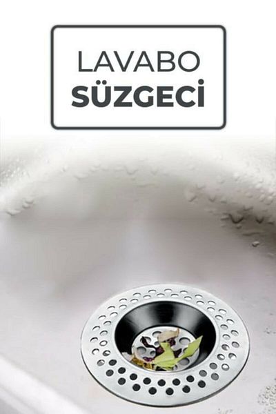Kaşbaşı Home Useful Stainless Metal 2-Piece Sink Strainer