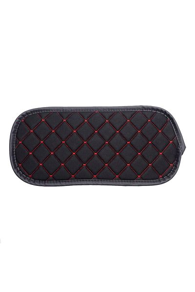 Stil Auto Fabric Armrest Cover / Black Red Elite