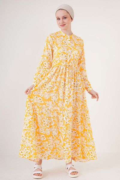 Bigdart Φόρεμα Hijab 2144 Magnificent Collar - Πορτοκαλί