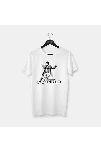 OFFSIDE CLOTHES Andrea Pirlo - Special Drawing Design Series Legends, χτενισμένο βαμβακερό μπλουζάκι