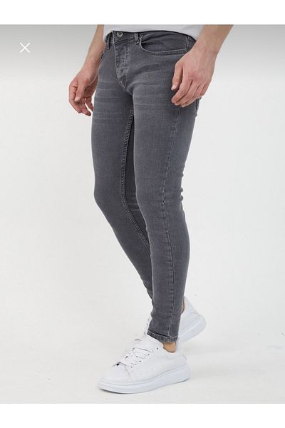 MODAMESTO Ανδρικό τζιν Smoked Slim Fit Lycra Skinny Leg
