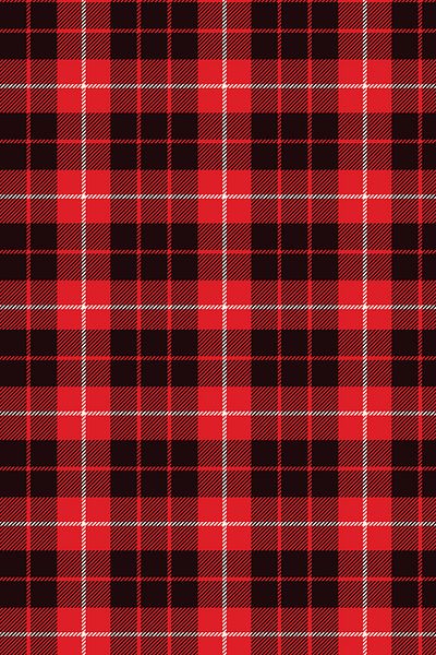 LUX VIE Fabric Red Plaid Patterned Digital Printed Fabric