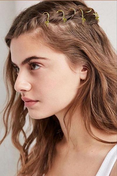 BAHELS Gold Star Star Hair Earring Buckle Set