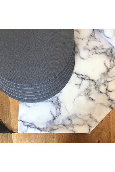 desen izmir American Service, φορτιστής 6 θέσεων και Runner White Marble Tk2
