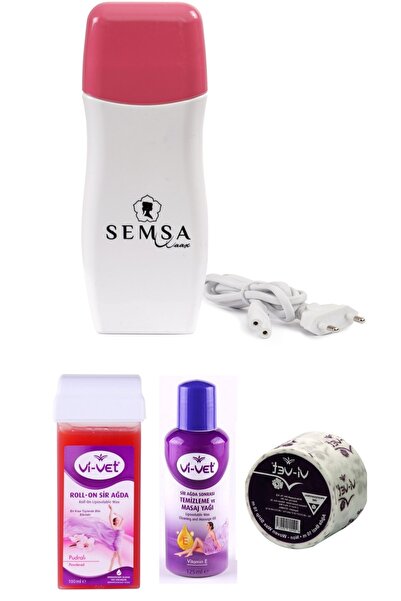 Vi-vet Kartuş Ağda Makinesi Hassas Ciltler Pudralı Kartuş Ağda+10 mt Ağda Bez...