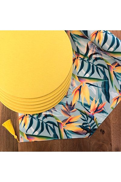 desen izmir American Service, 6-Piece Plate and Runner Casablanca Flower Tk3