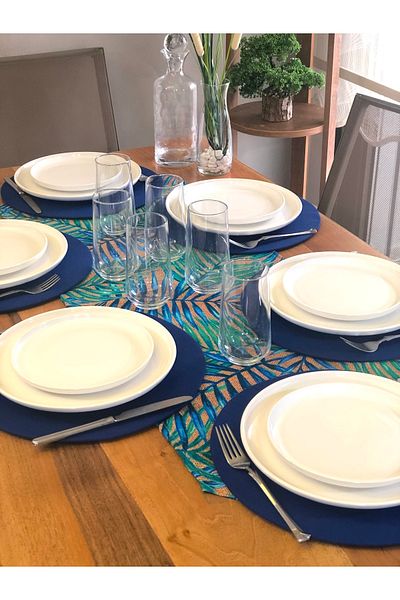 desen izmir American Service, φορτιστής 6' και Runner Blue Wicker Tk6