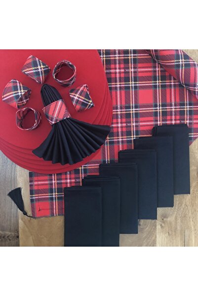 desen izmir Amerikan Servis, 6 Supla,6 Peçete 6 Peçete Halkası Ve Runner Ekos...