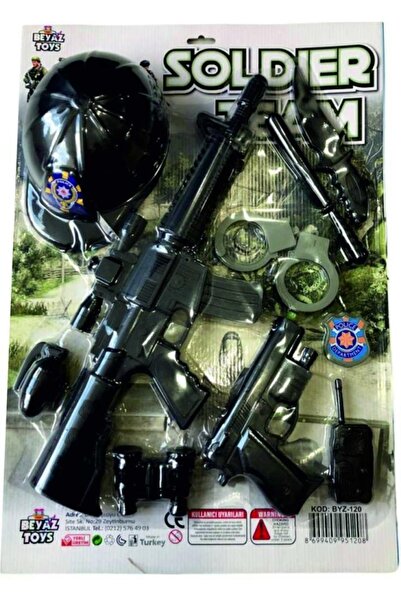 Beyaz Toys Polis Seti Kasklı Kelepçeli 9011691 Oyuncak 9011691