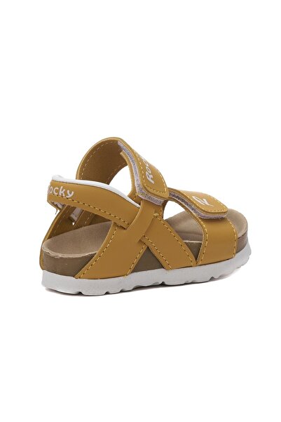 İmerShoes Mustard Unisex Children's Sandals - Ankle Velcro, Thick Sole and Comfortable Shoes 316