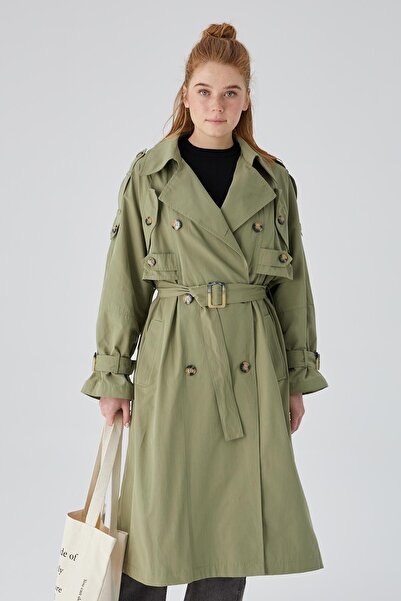 Manuka Pocket Detailed Design Trench Coat