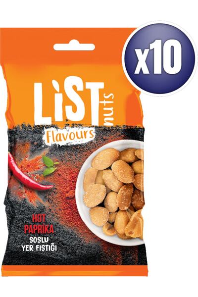 List Flavours Hot Paprika Soslu Yer Fıstığı 10x30 g