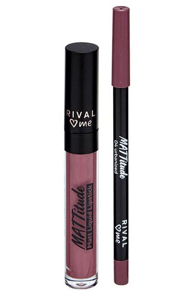 Rival Loves Me Brand: Lipstick Liquid Matte Kit No:04 Mattitude Urbanized 2-Piece Category: Lipstick