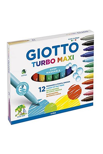 Giotto 12 Pieces Turbo Maxi Felted Pencil Case