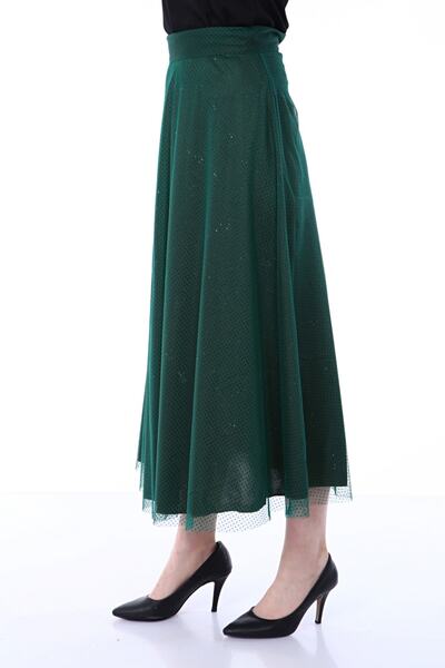 Asees Еластична пола Eveze от тюл на точки